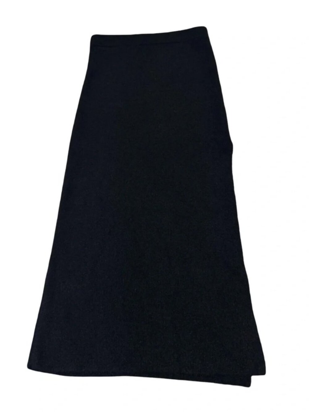 Wilfred Free Size Small Black Knit Midi Skirt Nylon Elastic Waist Minimalist S - Picture 2 of 7
